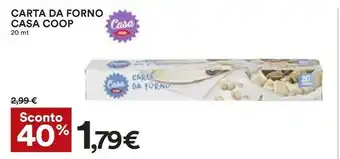 Coop Casa coop carta da forno offerta