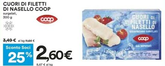 Coop Coop - cuori di filetti di nasello 300 g(ml) offerta