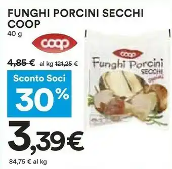 Coop Coop funghi porcini secchi offerta