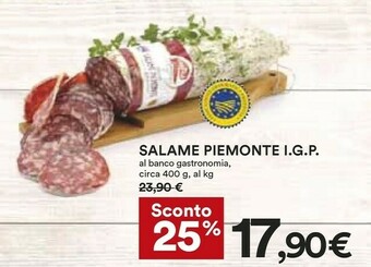 Coop Salame piemonte igp offerta
