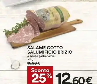 Coop Salumificio brizio salame cotto offerta