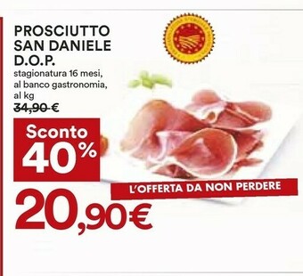 Coop Prosciutto san daniele dop offerta