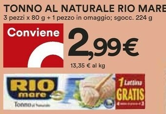 Coop Tonno al naturale offerta