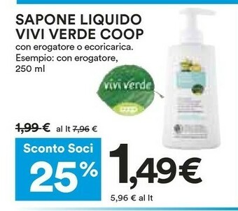 Coop Sapone liquido offerta