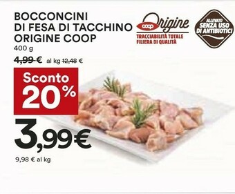 Coop Bocconcini di fesa di tacchino offerta