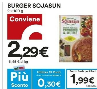 Coop Burger vegetali asparagi 2 burger 200 g(ml) offerta