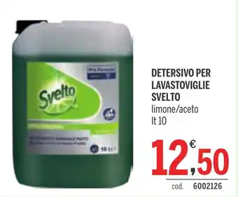 DETERSIVO PER LAVASTOVIGLIE SVELTO limone/aceto lt 10