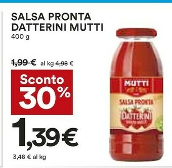 Coop Salsa pronta con datterini 400 g(ml) offerta