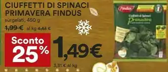 Coop Ciuffetti di spinaci 450 g(ml) offerta