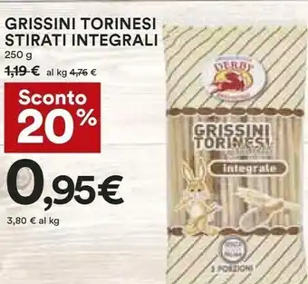 Coop Derby grissini torinesi stirati integrali offerta