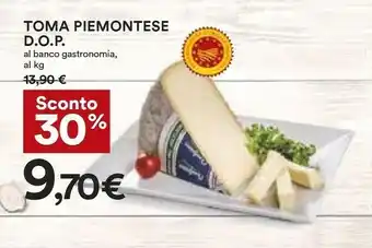 Coop Toma piemontese dop offerta