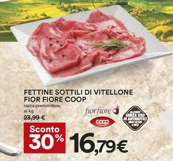 Coop Coop fettine sottili di vitellone fior fiore offerta