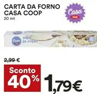 Coop Coop carta da forno casa offerta