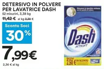 Coop Detersivo in polvere per lavatrice offerta