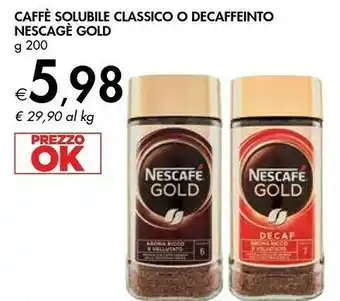 Bennet Nescafé gold caffe solubile classico o decaffeinto offerta