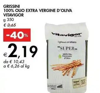 Bennet Grissini 100% olio extra vergine d'oliva offerta