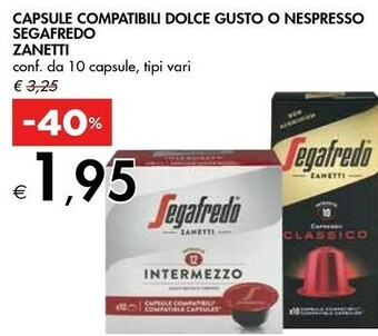 Bennet Capsule compatibili dolce gusto o nespresso segafredo offerta