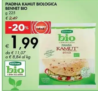 Bennet Bennet bio piadina kamut biologica offerta