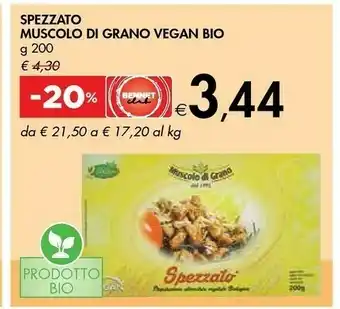 Bennet Muscolo di grano spezzato vegan bio offerta