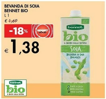 Bennet Bennet bio bevanda di soia offerta