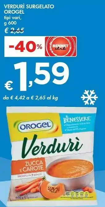 Bennet Verduri surgelato offerta