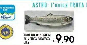 Bennet Trota del trentino igpsalmonata eviscerata offerta