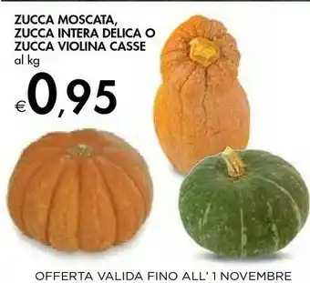 Bennet Zucca moscata, zucca intera delica o zucca violina casse offerta