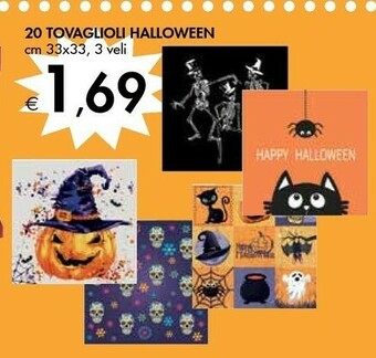 Bennet 20 tovaglioli halloween offerta