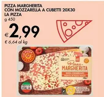 Bennet La pizza pizza margherita con mozzarella a cubetti 20x30 offerta