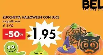 Bennet Zucchetta halloween con luce offerta