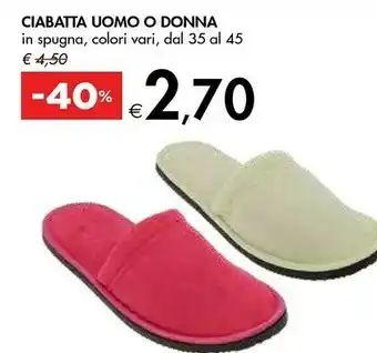 Bennet Ciabatta uomo o donna offerta