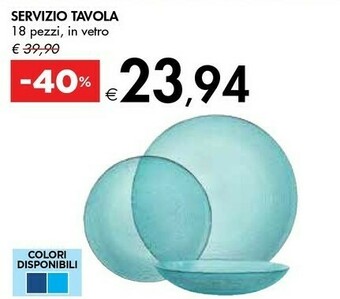 Bennet Servizio tavola offerta