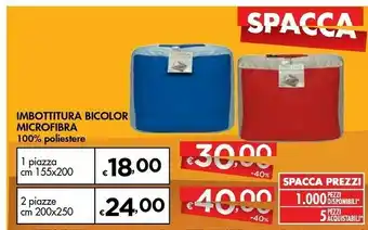Bennet Imbottitura bicolor microfibra offerta