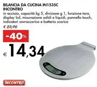 Bennet Incontro bilancia da cucina in1535c offerta