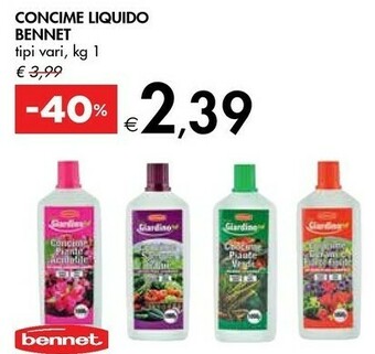 Bennet Bennet concime liquido offerta