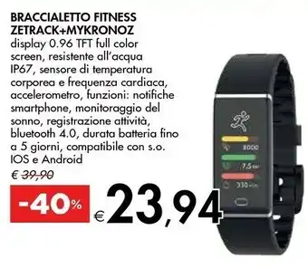Zetrack+mykronoz braccialetto fitness