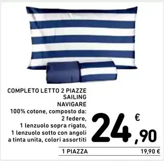 Spazio Conad COMPLETO LETTO 2 PIAZZE SAILING NAVIGARE offerta