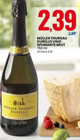 Eurospin MÜLLER THURGAU DURELLO VINO SPUMANTE BRUT 750 ml offerta