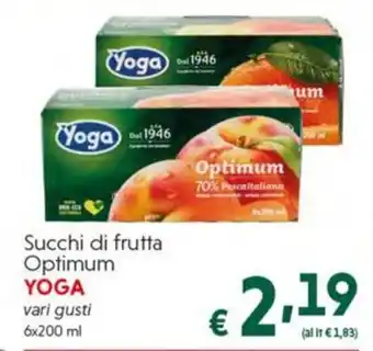 DiMeglio Succhi di frutta Optimum YOGA vari gusti 6x200 ml offerta