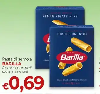 Supermercati Nonna Isa Pasta di semola BARILLA formati normali 500 g offerta