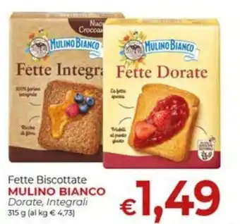 Supermercati Nonna Isa Fette Biscottate MULINO BIANCO Dorate, Integrali 315 g offerta