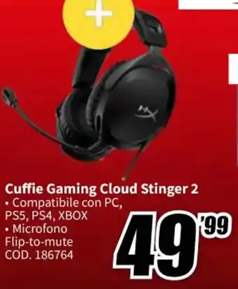 MediaWorld Cuffie Gaming Cloud Stinger 2 offerta