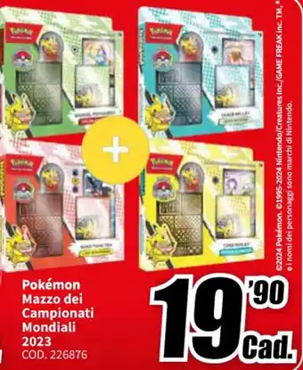 MediaWorld Pokémon Mazzo dei Campionati Mondiali 2023 offerta