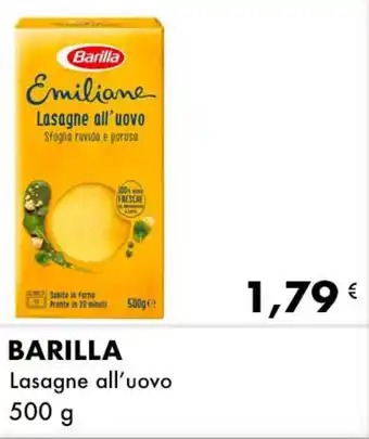 Iper Tosano BARILLA Lasagne all'uovo 500 g offerta