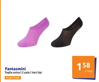 Action Fantasmini Taglia unica | 2 paia | Vari tipi offerta