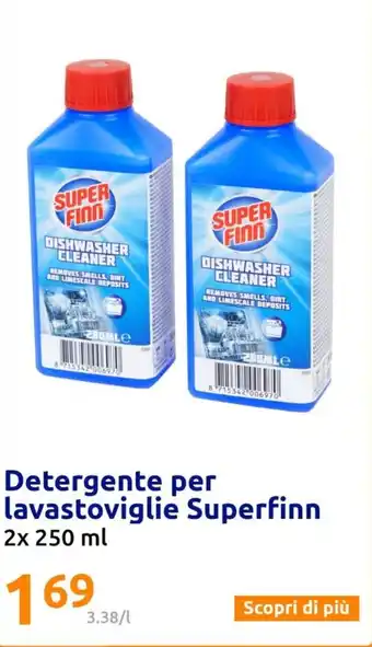 Action Detergente per lavastoviglie Superfinn 2x 250 ml offerta