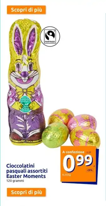 Action Cioccolatini pasquali assortiti Easter Moments 120 grammi offerta