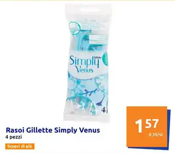 Action Rasoi Gillette Simply Venus 4 pezzi offerta