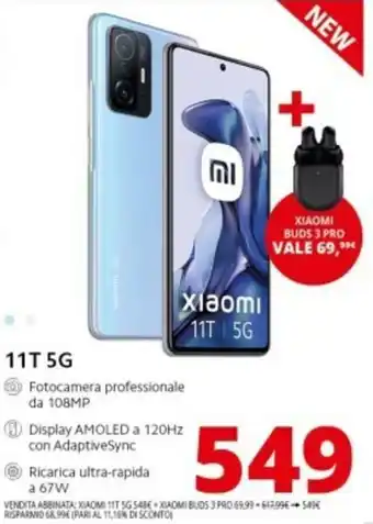 Comet XIAOMI 11T 5G + XIAOMI Buds 3 PRO offerta