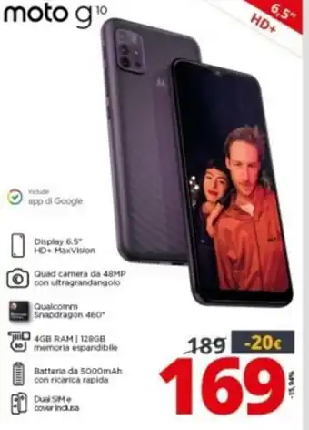 Comet Motorola Moto G 10 offerta